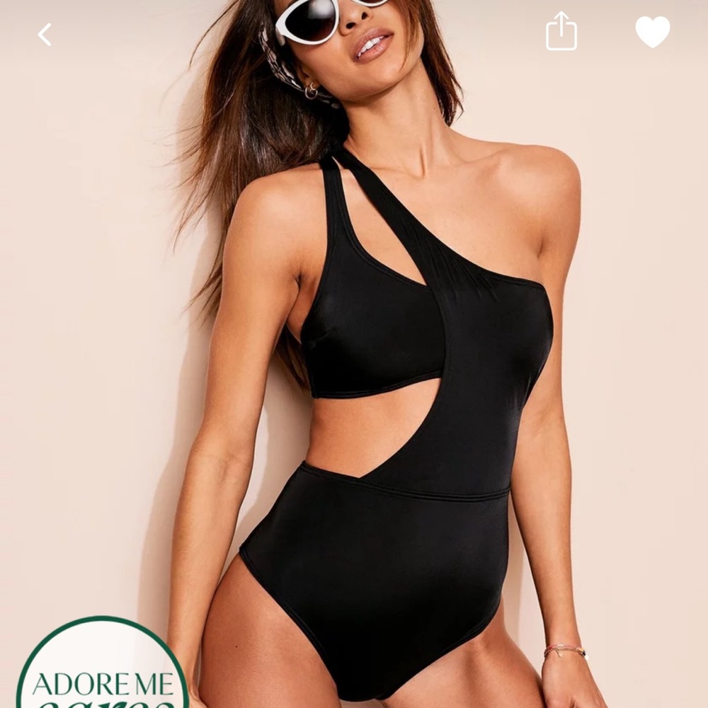 Adore Me One peice black swimsuit size Large